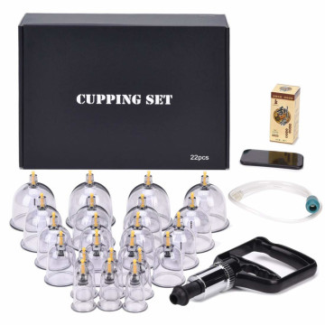 Vente chaude 22cups Cupping Therapy Set Tasses de massage sous vide en silicone en Amazonie